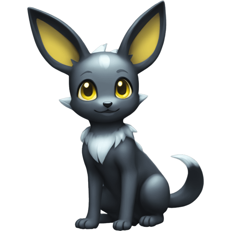 White Shiny Umbreon full body emoji