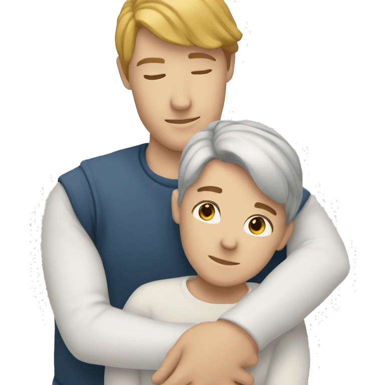 Couple cuddling(white skin man) emoji