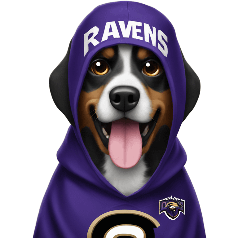 My dog as a ravens fan emoji