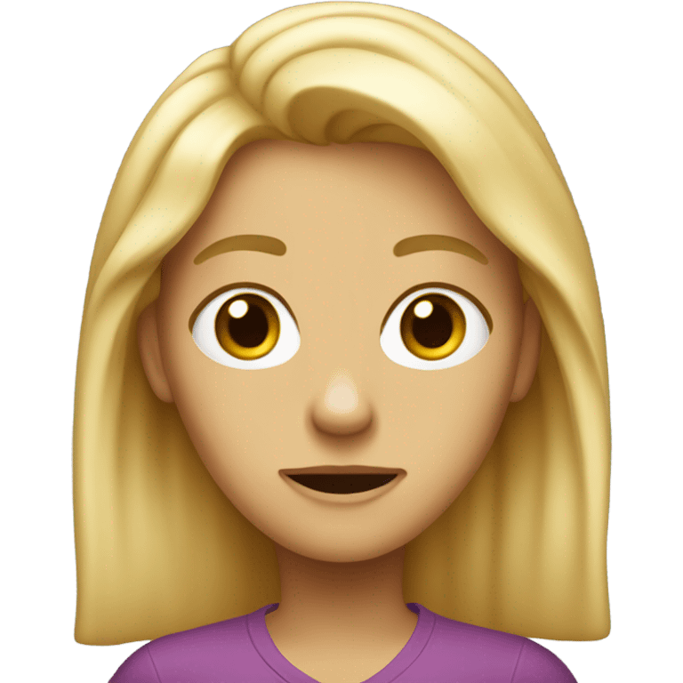 A ugly blonde emoji