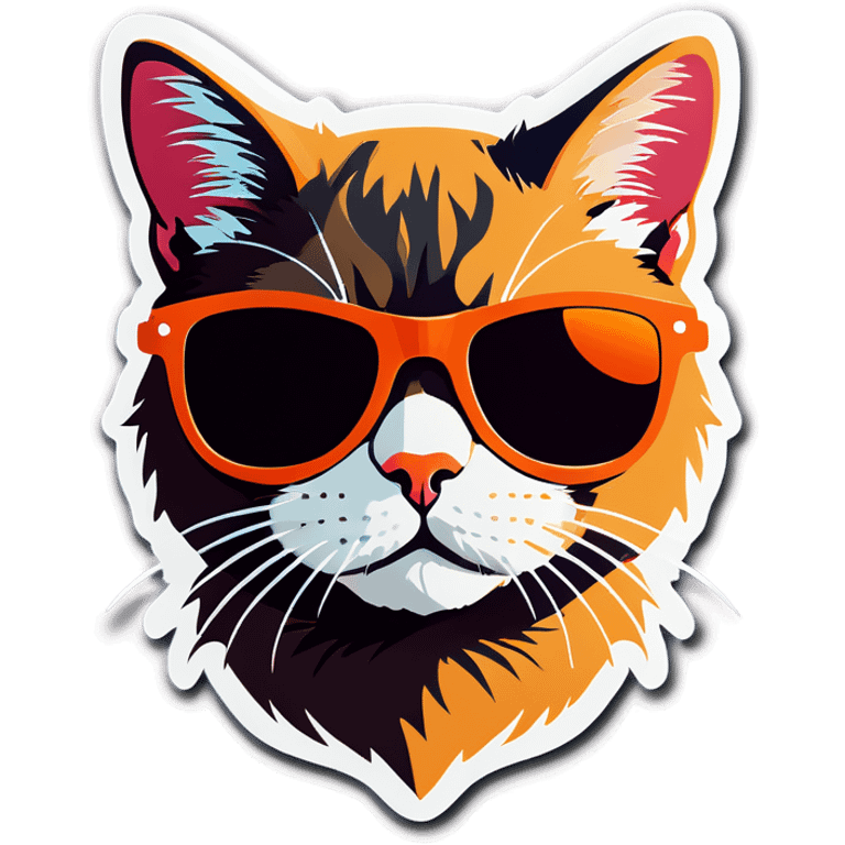 Cat with sunglasses emoji