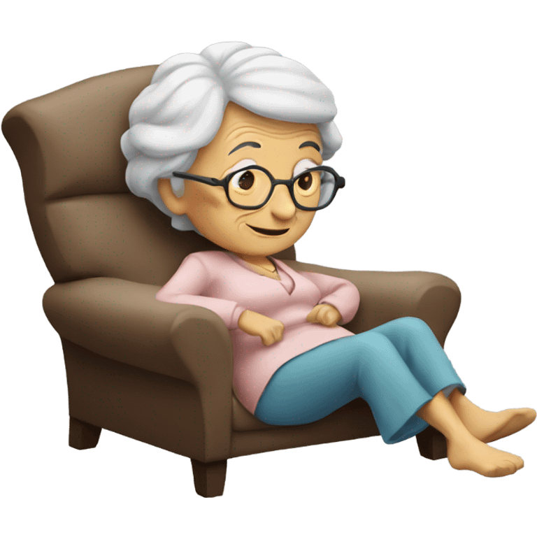 Old lady Relaxing emoji