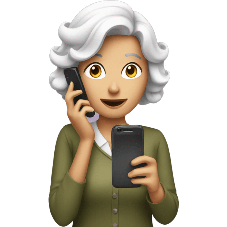 lady watching phone
 emoji