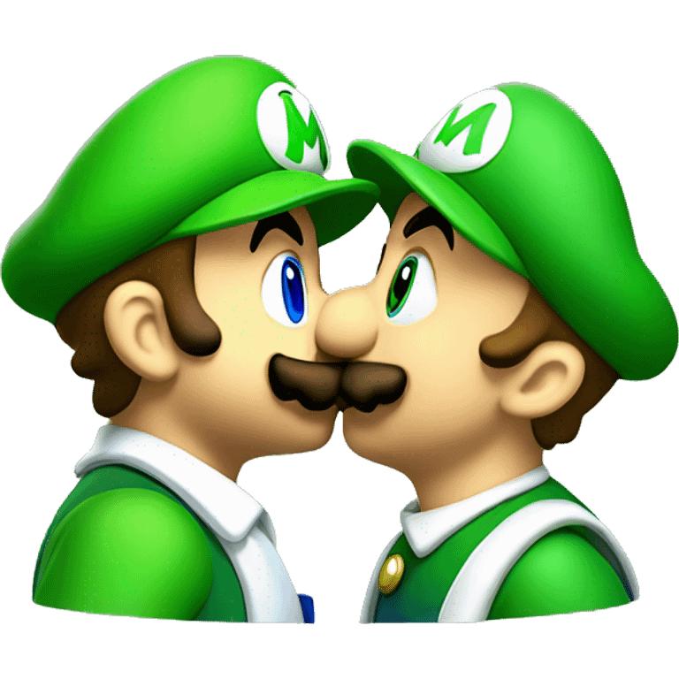 super mario kissing luigi emoji