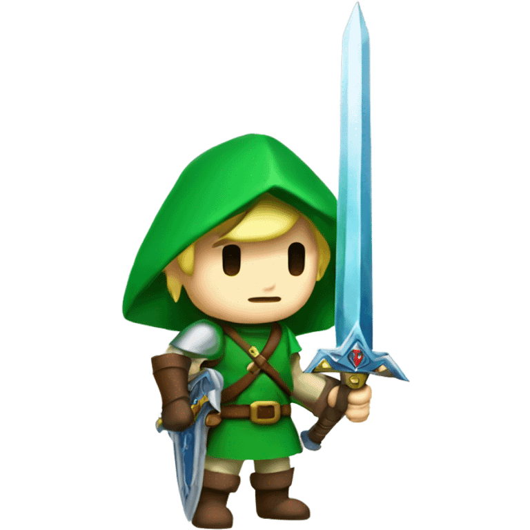 link holding the master sword  emoji