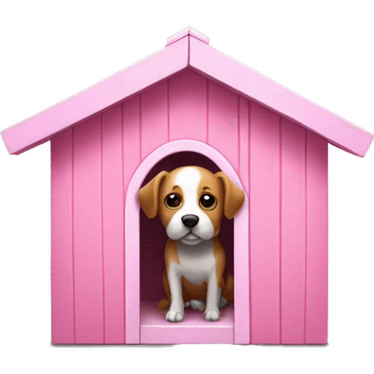 Pink dog shed emoji