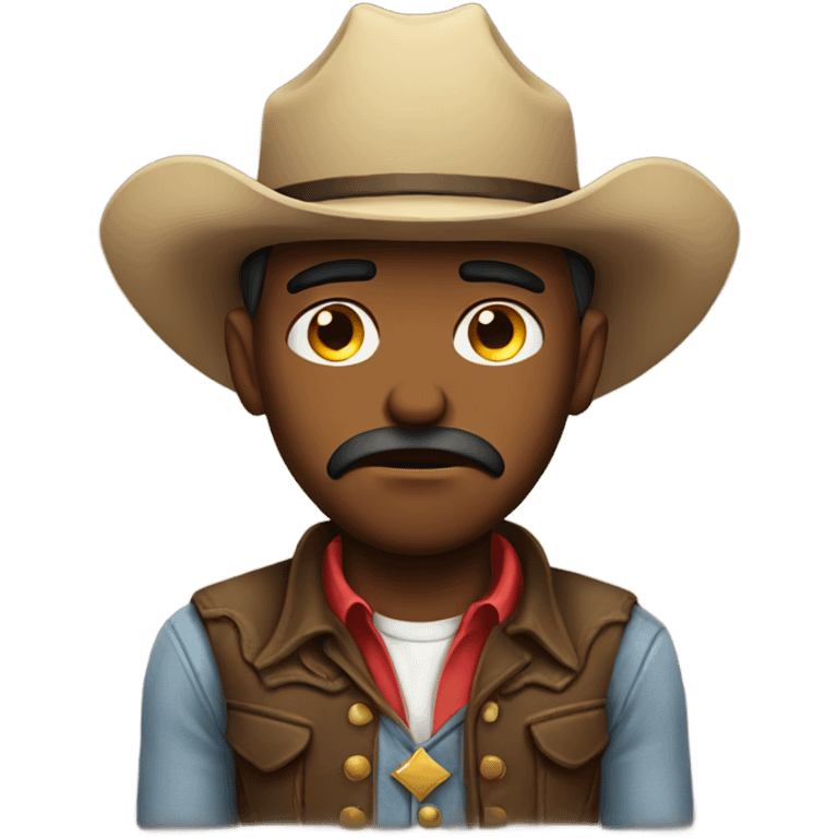 Sad cowboy  emoji