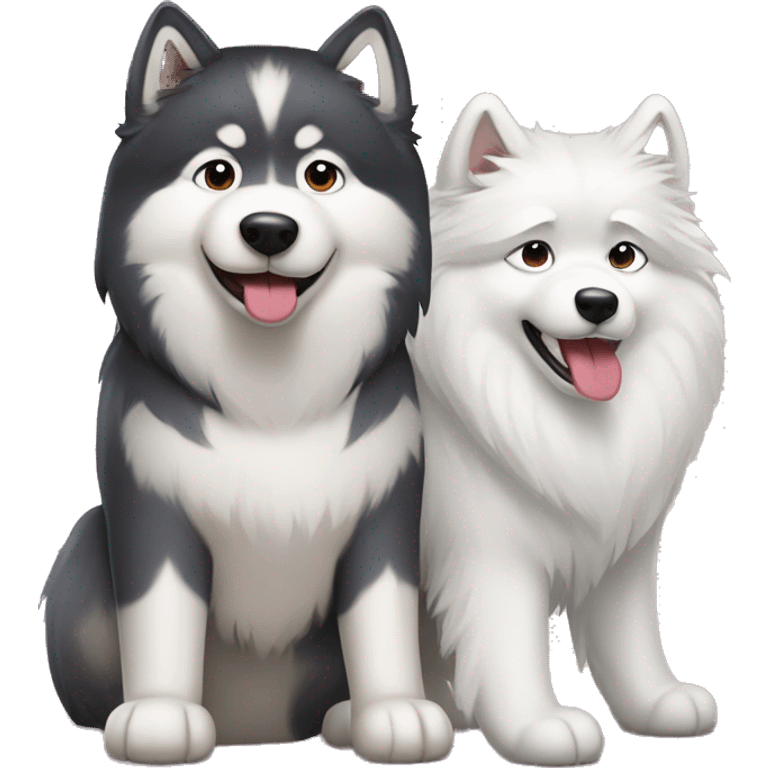 malamute and samoyed emoji