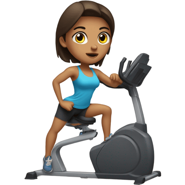 brunette girl in the gym emoji