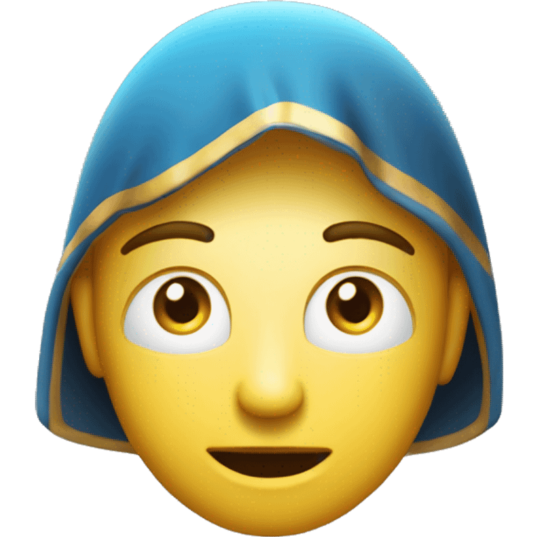 Concevez un emoji symbolisant l'éveil spirituel, avec une lumière éclatante ou une aura lumineuse autour d'une figure méditative emoji