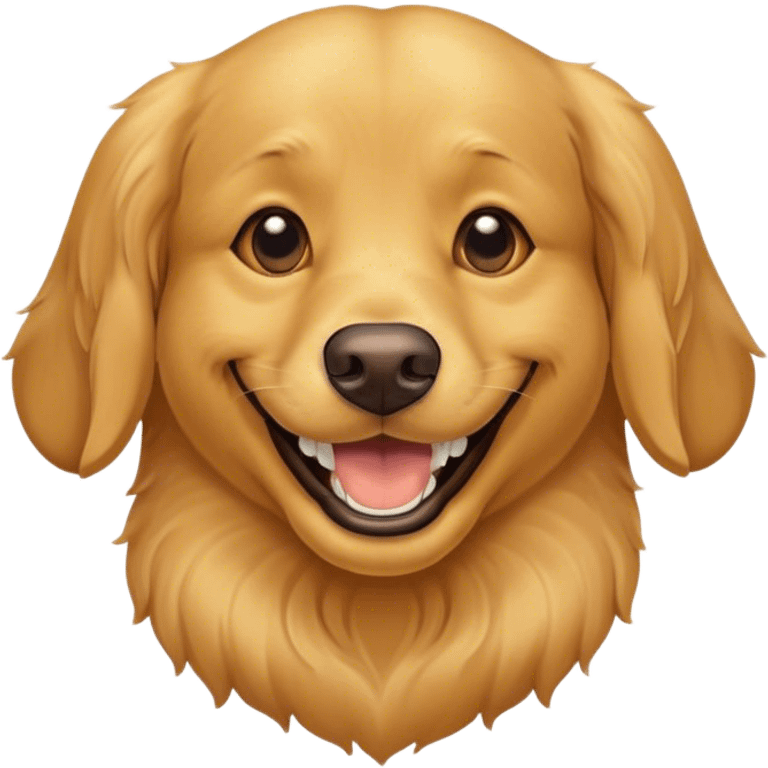 Dog smiling with gold teeth emoji