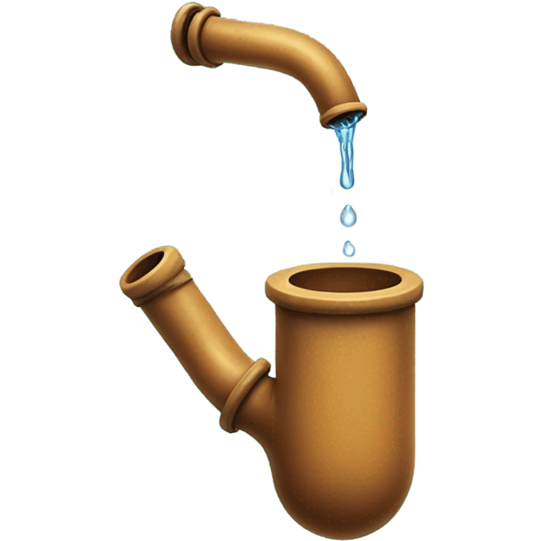 A leaking pipe emoji. emoji