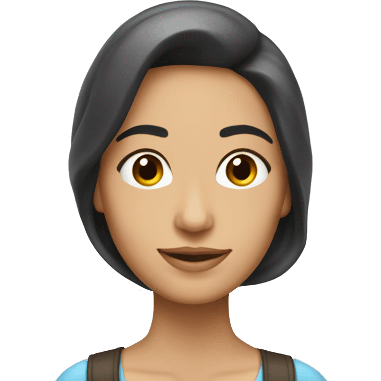 mujer argentin con pelo largo rulos morocha emoji