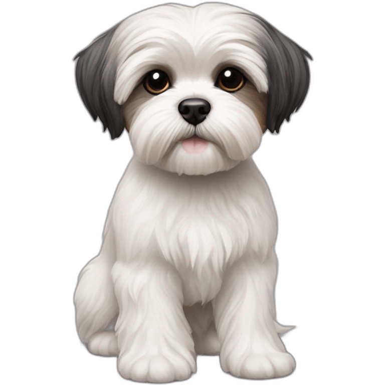 Dog shih tzu westie mix black emoji