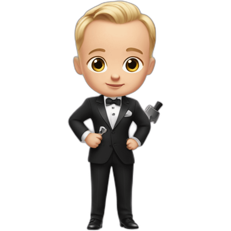 rich boss baby with a sppon emoji