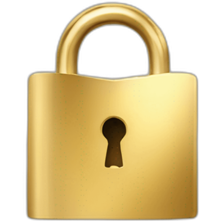 open padlock that's colored gold emoji