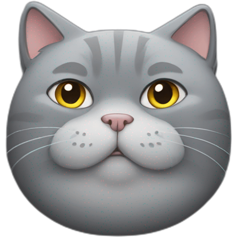 fat grey cat emoji