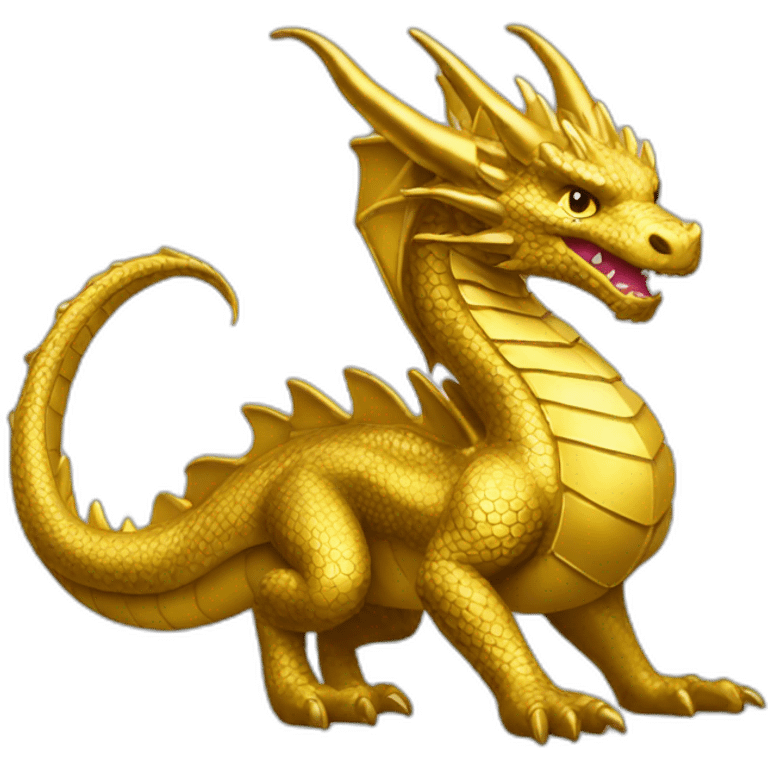 metallic dragon gold emoji