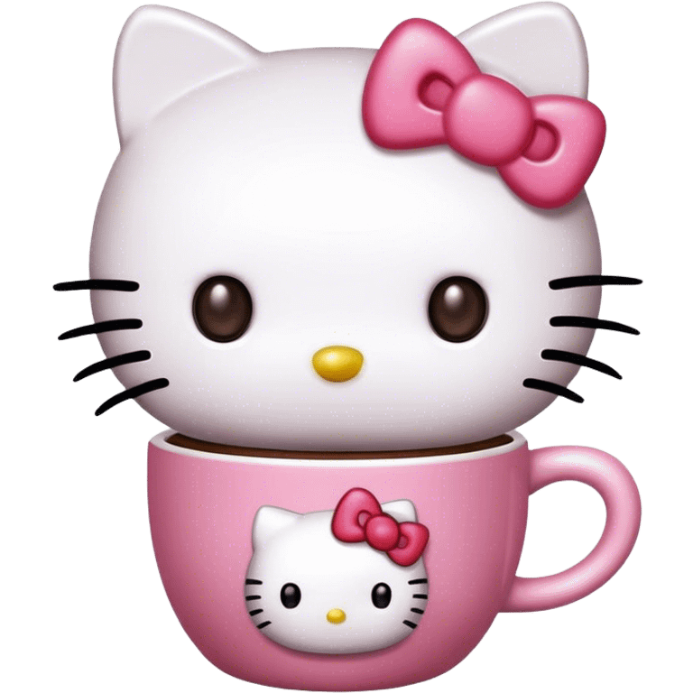 Hello Kitty mit Kaffeetasse  emoji