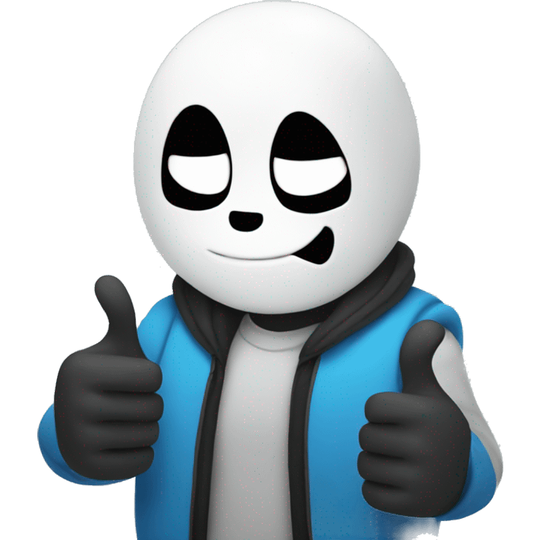 Sans from undertale giving a thumbs up emoji