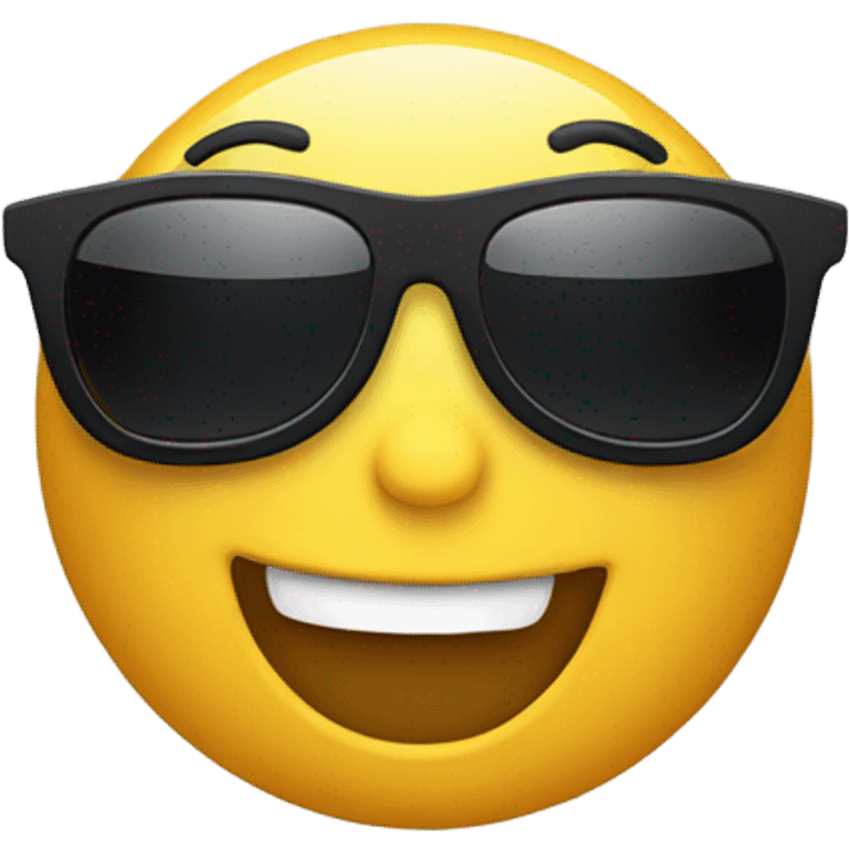 Emoji holding down sunglasses emoji