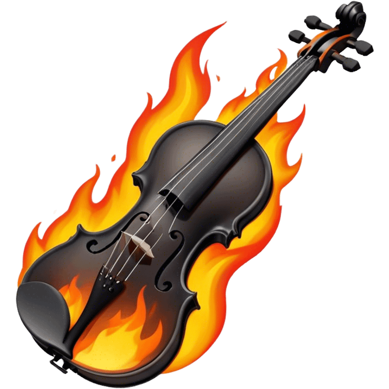 black violin on fire emoji