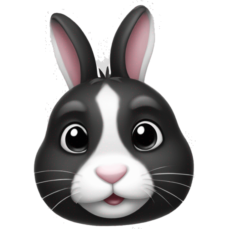 Black and white bunny emoji