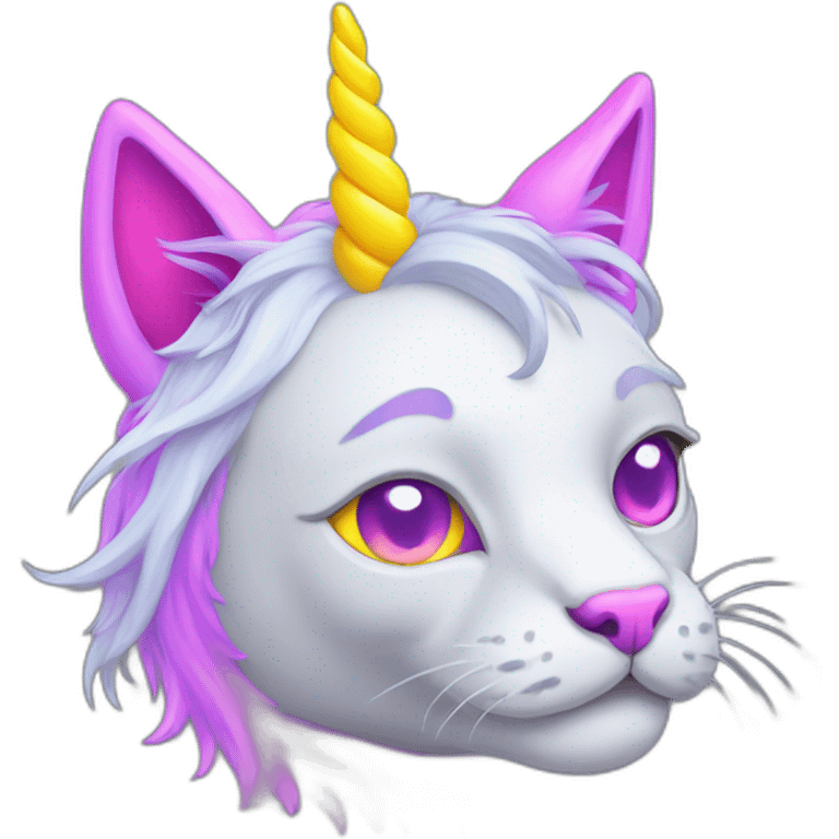 cat unicorn neon emoji