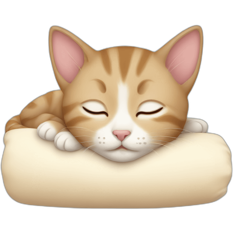 Cute kitten sleeping emoji