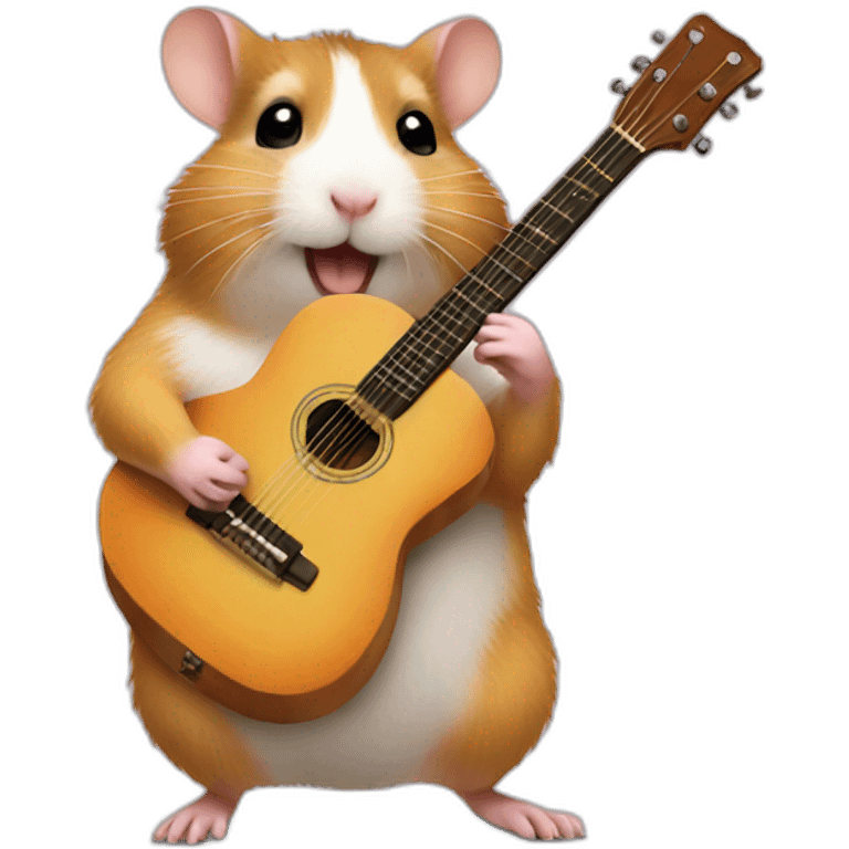 Hamster playing guitar emoji