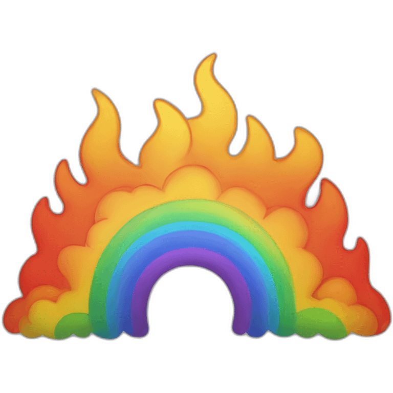 rainbow fire emoji