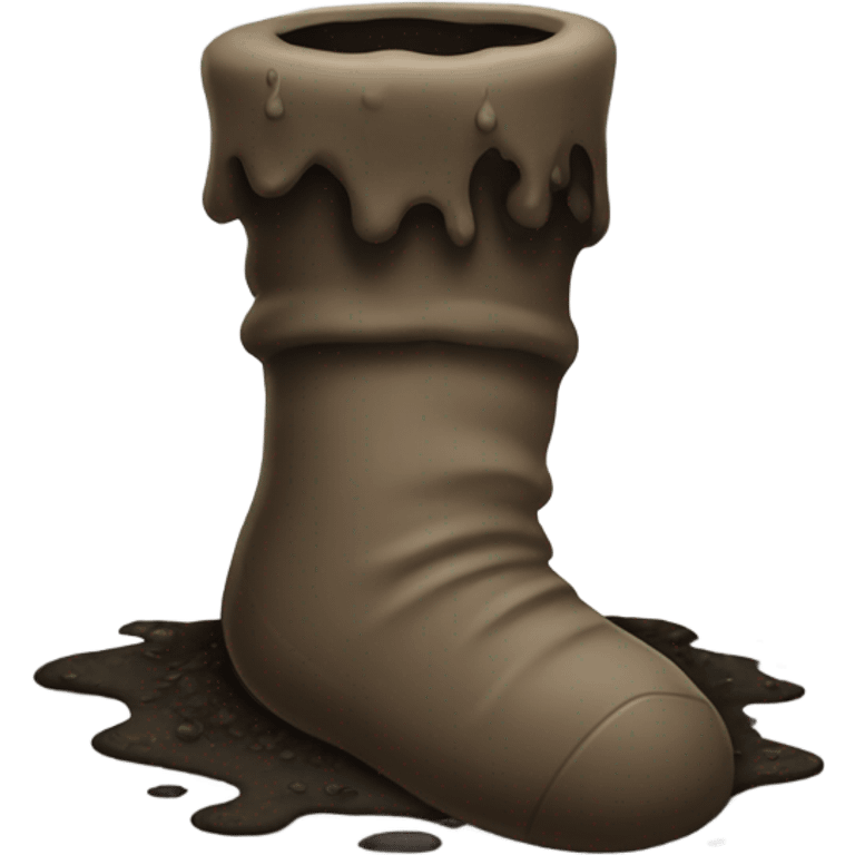 Sock stuffed with mud emoji