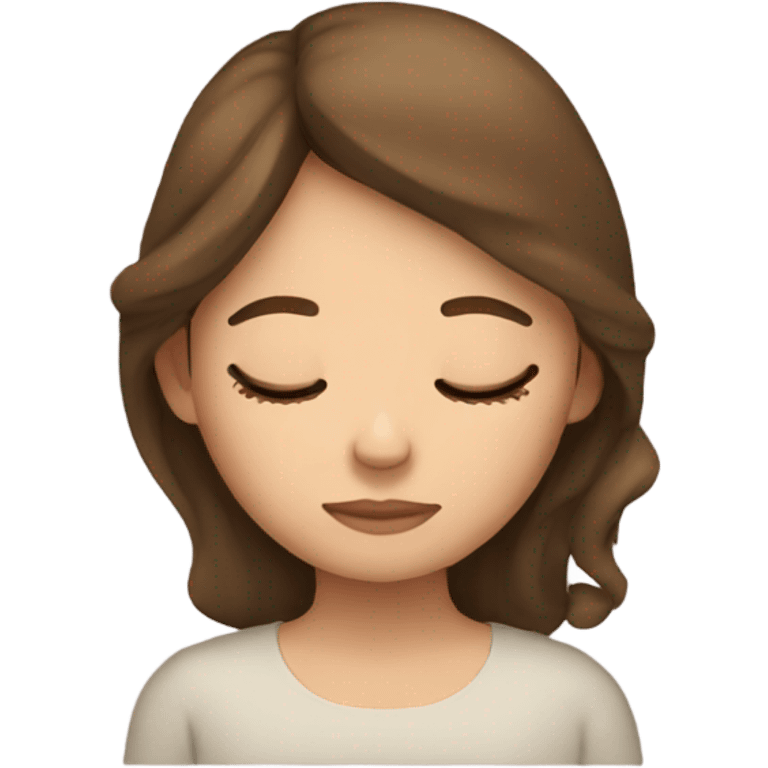 Sleeping girl with brown hair  emoji