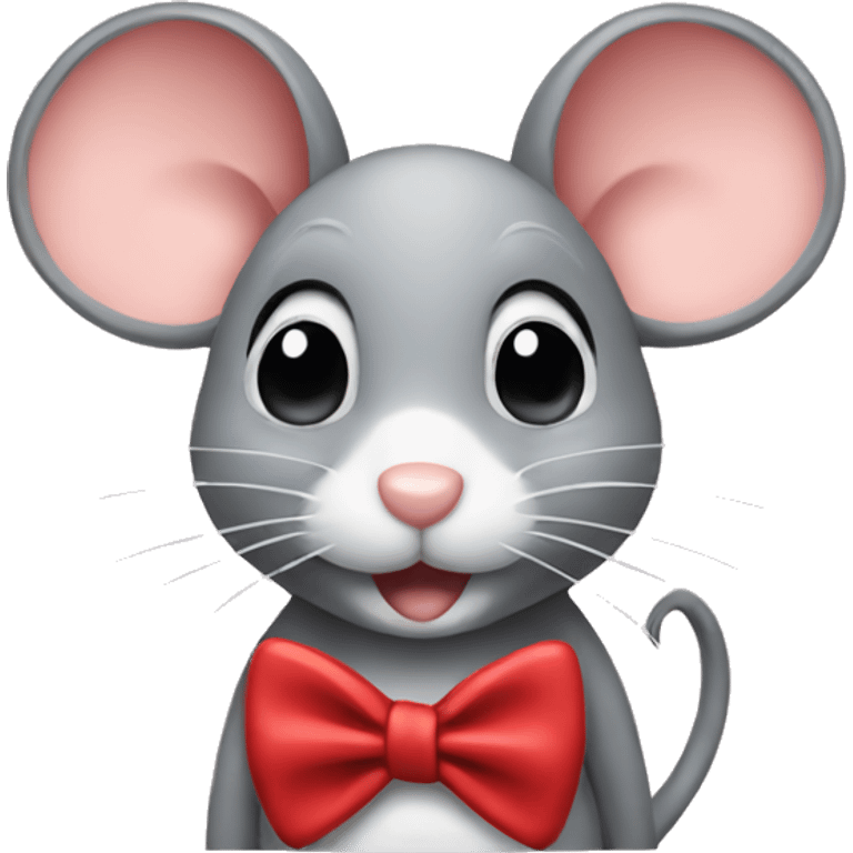 mouse with a bow emoji