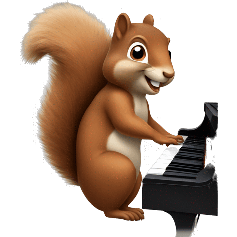 Squirrel play piano  emoji