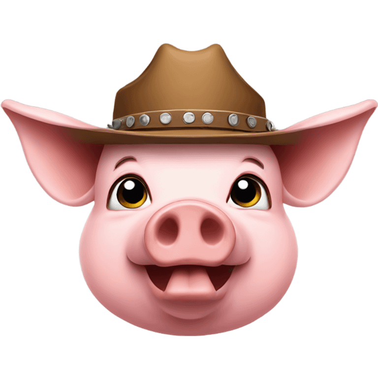 Pig with cowboy hat emoji