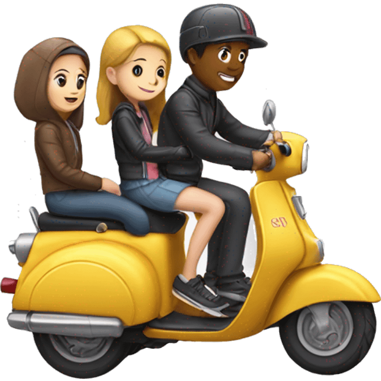 scooter with a boy and a girl emoji