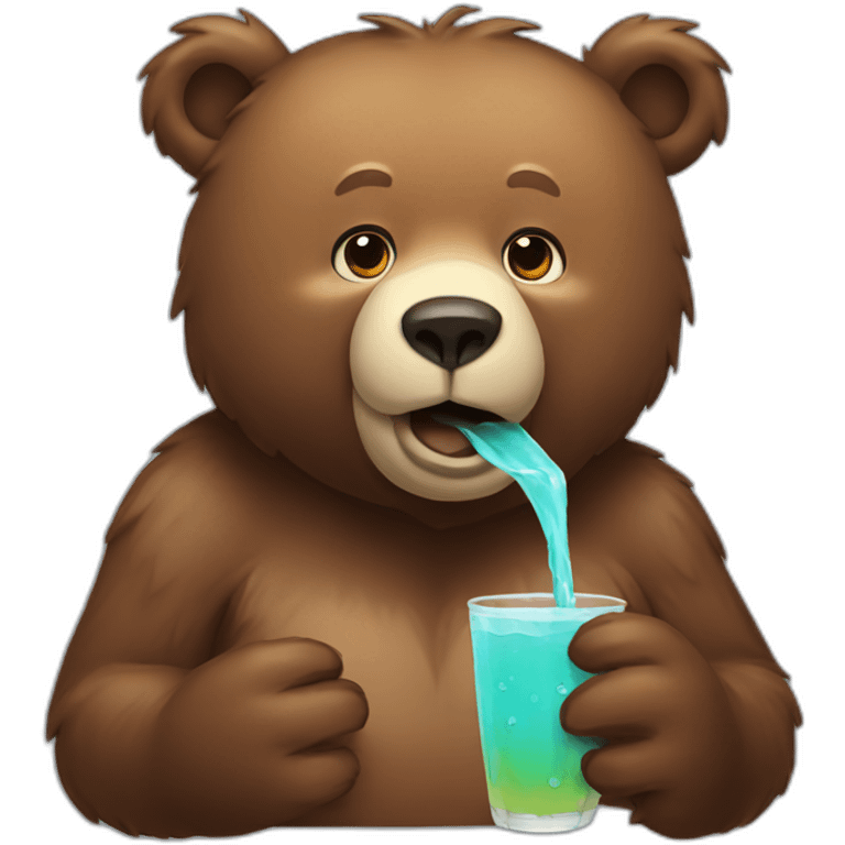 bear drinking bear emoji