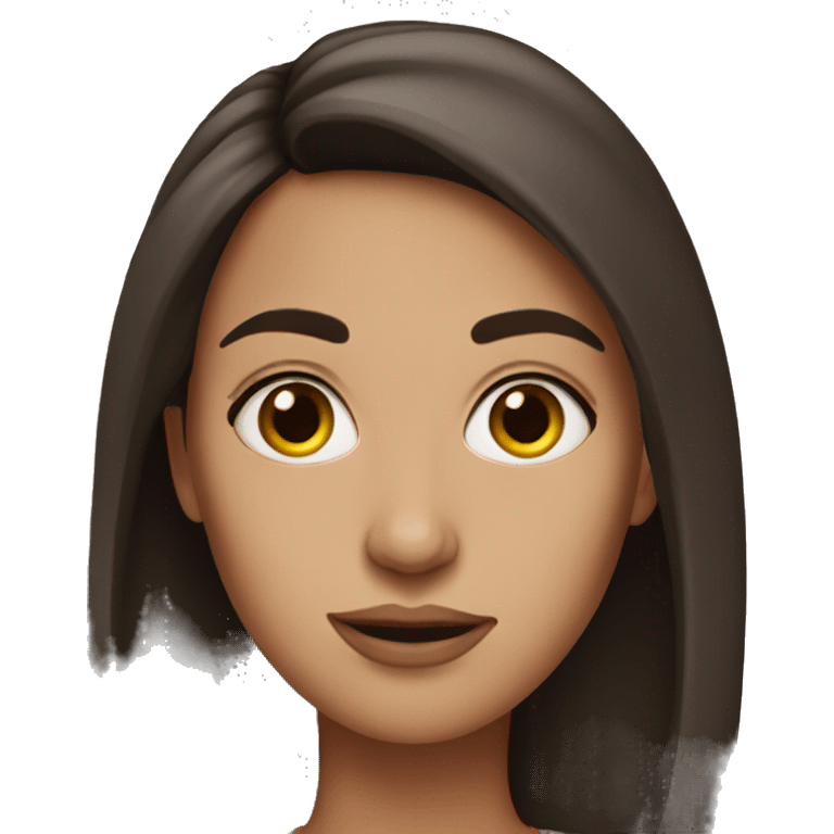 Realistic brunette woman   emoji