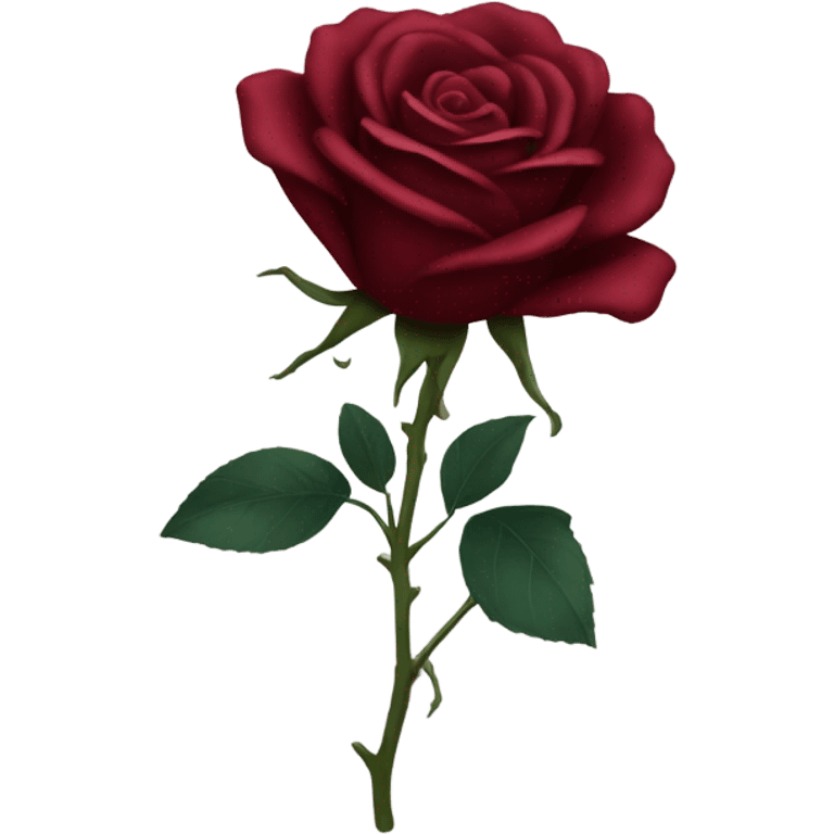 Dark red rose emoji