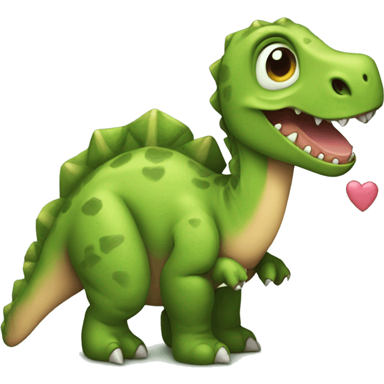 Dinosaur in love with baby dinosaur  emoji