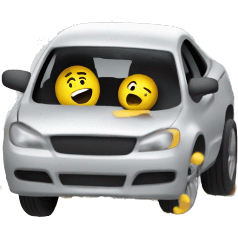 male crash test dmmy being dumped by the female crash test dummy emoji