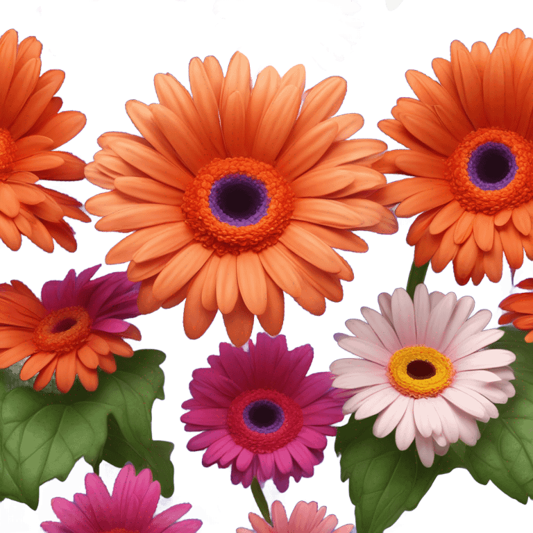 three gerberas emoji