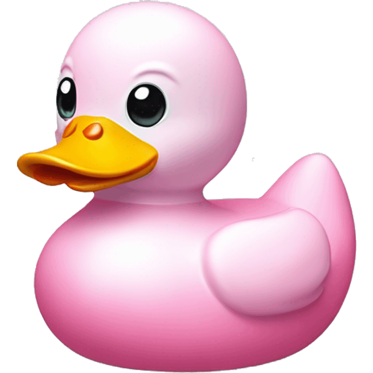 Light pink and white bubblegum rubber duck emoji