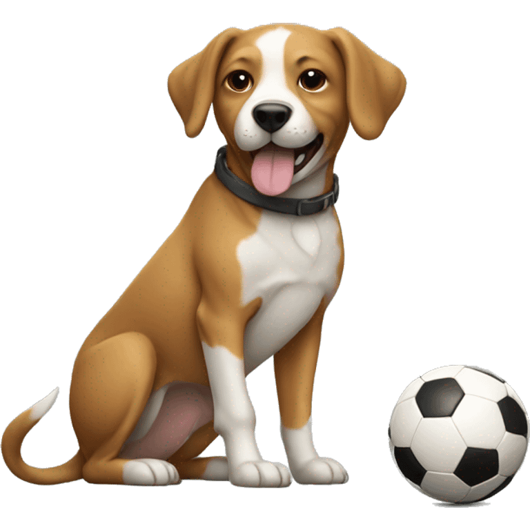 Dog with football emoji