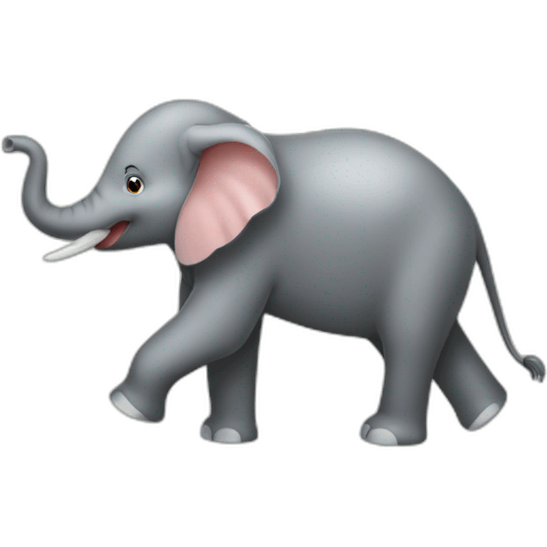 Elefant on a bird emoji