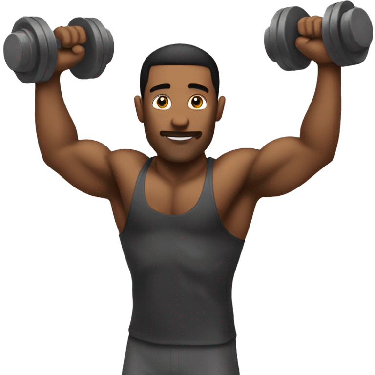 guy doing shoulder press emoji