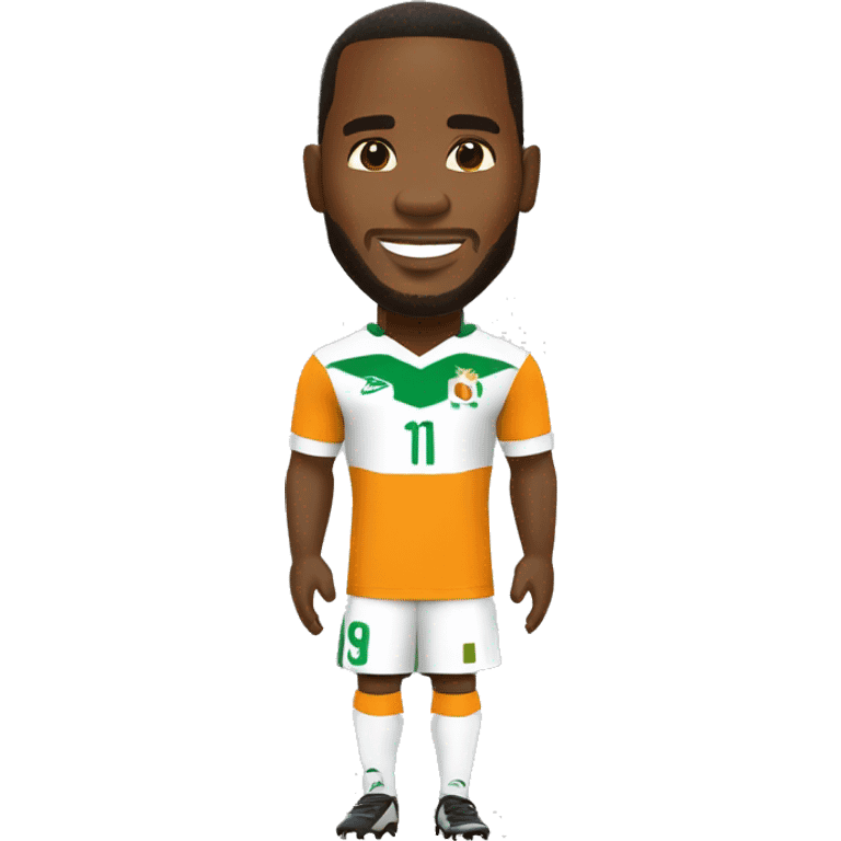 Didier drogba avec le maillot de la côte d'ivoire de 2014 emoji