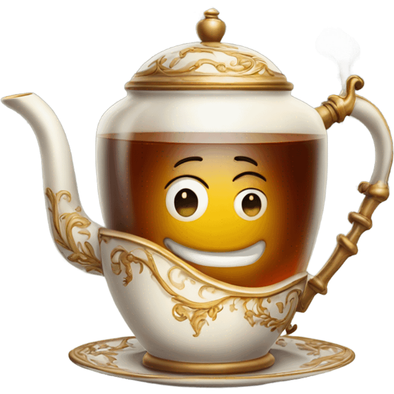 Hot tea with a kettle emoji