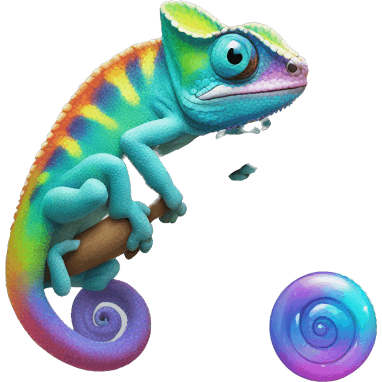 Rainbow Chameleon emoji